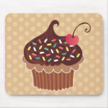 Chocolate & Cherry Cupcake Mousepads
