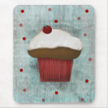 Chocolate cherry cupcake mousepad