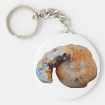 Chocolate Chip Cookie (w/ white background) Keychain