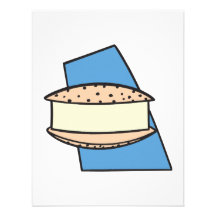 chocolate chip ice cream sandwich cookie personalized invite