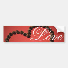 Chocolate Chip Love Valentine's Day Heart Bumper Sticker
