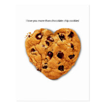 Chocolate Chip Post Card Valentine