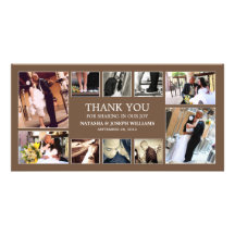 CHOCOLATE COLLAGE | WEDDING THANK YOU CARD PHOTO CARDS