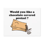 chocolate covered pretzels postcards