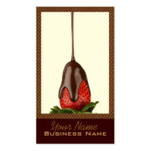 Chocolate Covered Strawberries Business Cards