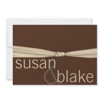 Chocolate  Cream - save the date cards Invitation by weddingsnengagements