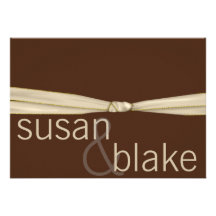 Chocolate  Cream - save the date cards Invitation