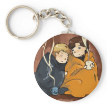 Chocolate cuddling key chain