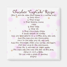 Chocolate "Cup Cake" in a Mug Recipe - Magnet