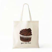 Chocolate Cupcake Canvas Bags