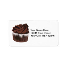 Chocolate Cupcake Custom Address Labels