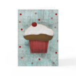 Chocolate cupcake greeting card