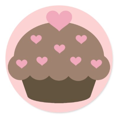Chocolate Cupcake Love Stickers by teeboutique