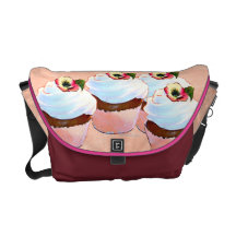 Chocolate Cupcake Pastry Bag Courier Bags