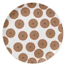 Chocolate Cupcake Pattern. Dinner Plates