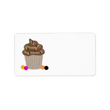 Chocolate Cupcake Personalized Address Labels