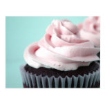 Chocolate Cupcake Pink Vanilla Frosting Postcard