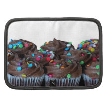 Chocolate cupcakes with sprinkles organizer
