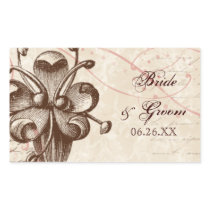 Chocolate Damask Swirl Favour Gift Tag or Seals