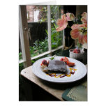 Chocolate dessert greeting card