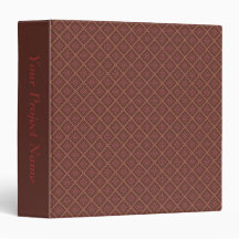 Chocolate Diamonds Pattern 1 1/2" Binder Template