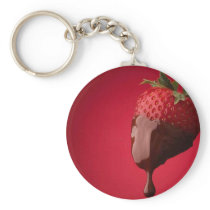 Chocolate Dipped Strawberry Key Chains