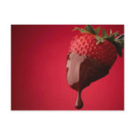 Chocolate Dipped Strawberry Postcard