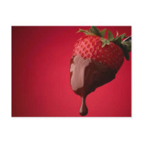 Chocolate Dipped Strawberry Postcard