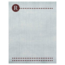 "Chocolate Dots on Blue Monogrammed" Letterhead Design