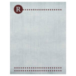 "Chocolate Dots on Blue Monogrammed" letterhead