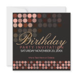 Chocolate Dots Stylish Disco Party Birthday Invita Invitations