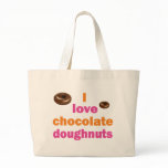 Chocolate Doughnut Love Tote Bags