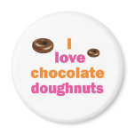 Chocolate Doughnut Love Magnets