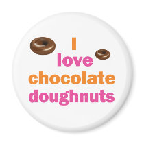 Chocolate Doughnut Love Magnets