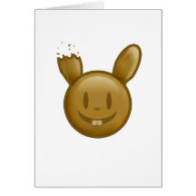 Chocolate Easter Bunny Greeting Cards