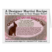 Chocolate Easter Bunny Martini Recipe Cards