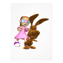 Chocolate Easter Bunny Personalized Announcement