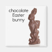 Chocolate Easter Bunny Refrigerator Magnet