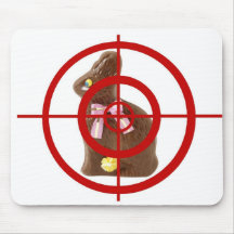 Chocolate Easter Bunny Target Mouse Pads