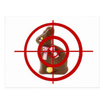 Chocolate Easter Bunny Target Post Card