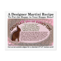 Chocolate Easter Bunny - Tini Martini Recipe Card