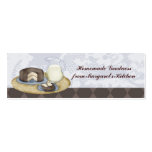 Chocolate frosted cake slice milk baking gift tags business cards