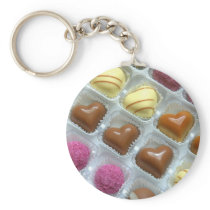 Chocolate Heart Box Key Chain