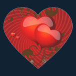 Chocolate Hearts on Red Stickers