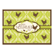 Chocolate Hens Card 2 Custom Invite