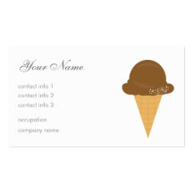Chocolate Ice Cream Business Card Template