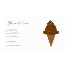 Chocolate Ice Cream Business Cards