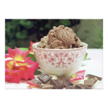 Chocolate ice cream personalized announcement
