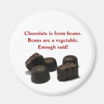 Chocolate is from Beans Fridge Magnets