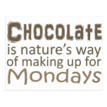 Chocolate is Natures Way of Making up for Mondays Postcard